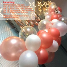 Rose Gold  Balloons+Balloon Arch Kit Set Birthday Wedding Baby Shower Garland Decor